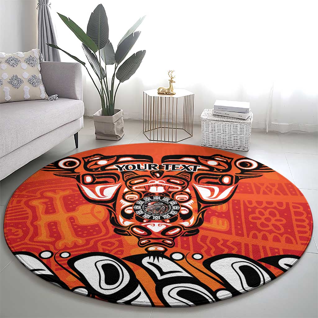 Awareness for Indigenous Orange Day Round Carpet Haida Spirit Animals - Wonder Print Shop