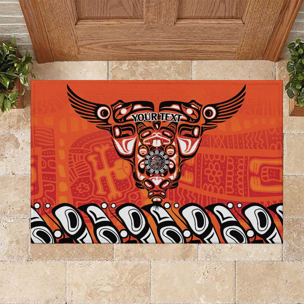 Awareness for Indigenous Orange Day Rubber Doormat Haida Spirit Animals - Wonder Print Shop