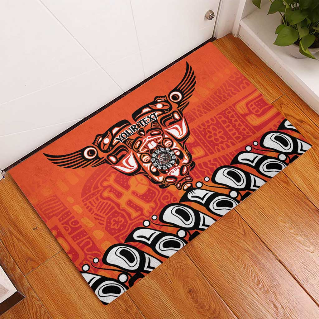 Awareness for Indigenous Orange Day Rubber Doormat Haida Spirit Animals - Wonder Print Shop
