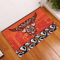 Awareness for Indigenous Orange Day Rubber Doormat Haida Spirit Animals - Wonder Print Shop