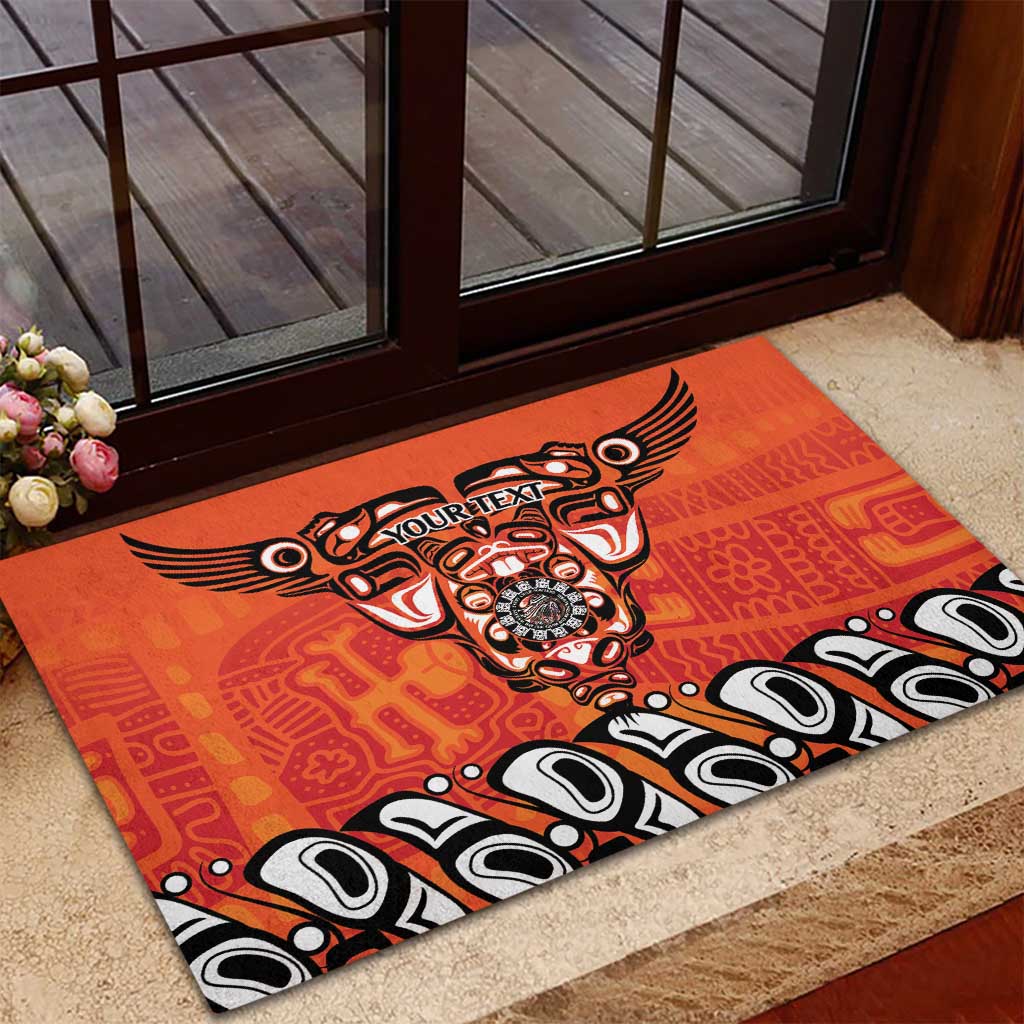 Awareness for Indigenous Orange Day Rubber Doormat Haida Spirit Animals - Wonder Print Shop