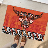 Awareness for Indigenous Orange Day Rubber Doormat Haida Spirit Animals - Wonder Print Shop
