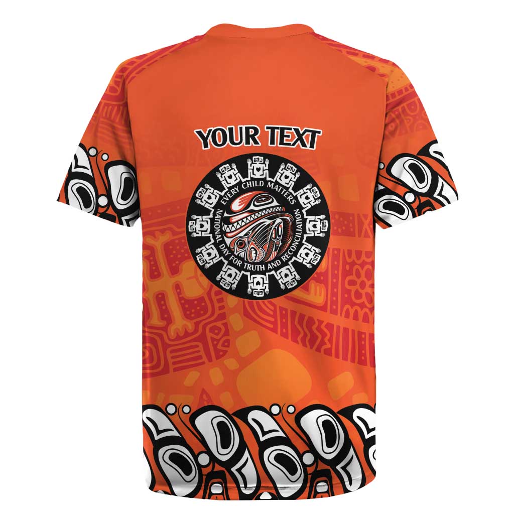 Awareness for Indigenous Orange Day Rugby Jersey Haida Spirit Animals - Wonder Print Shop