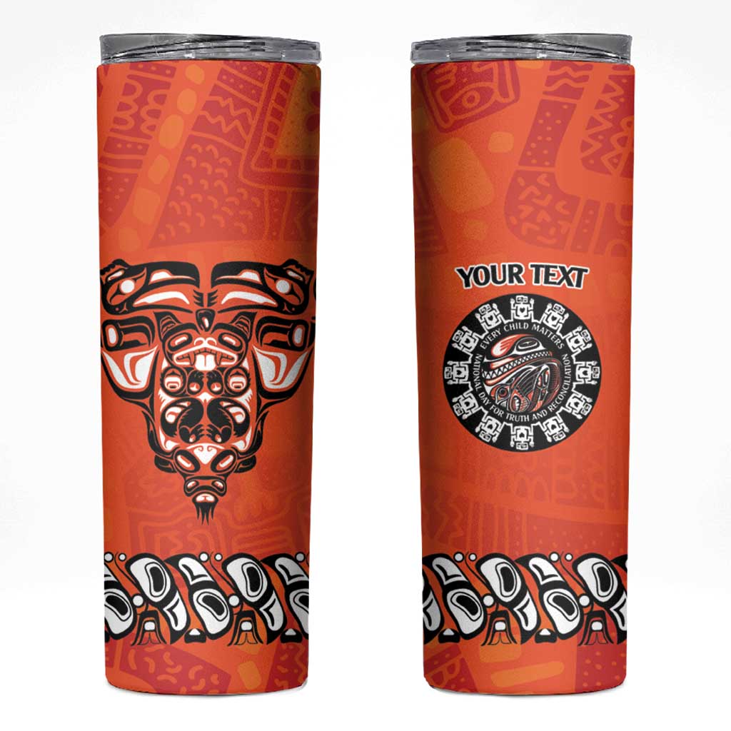 Awareness for Indigenous Orange Day Skinny Tumbler Haida Spirit Animals - Wonder Print Shop