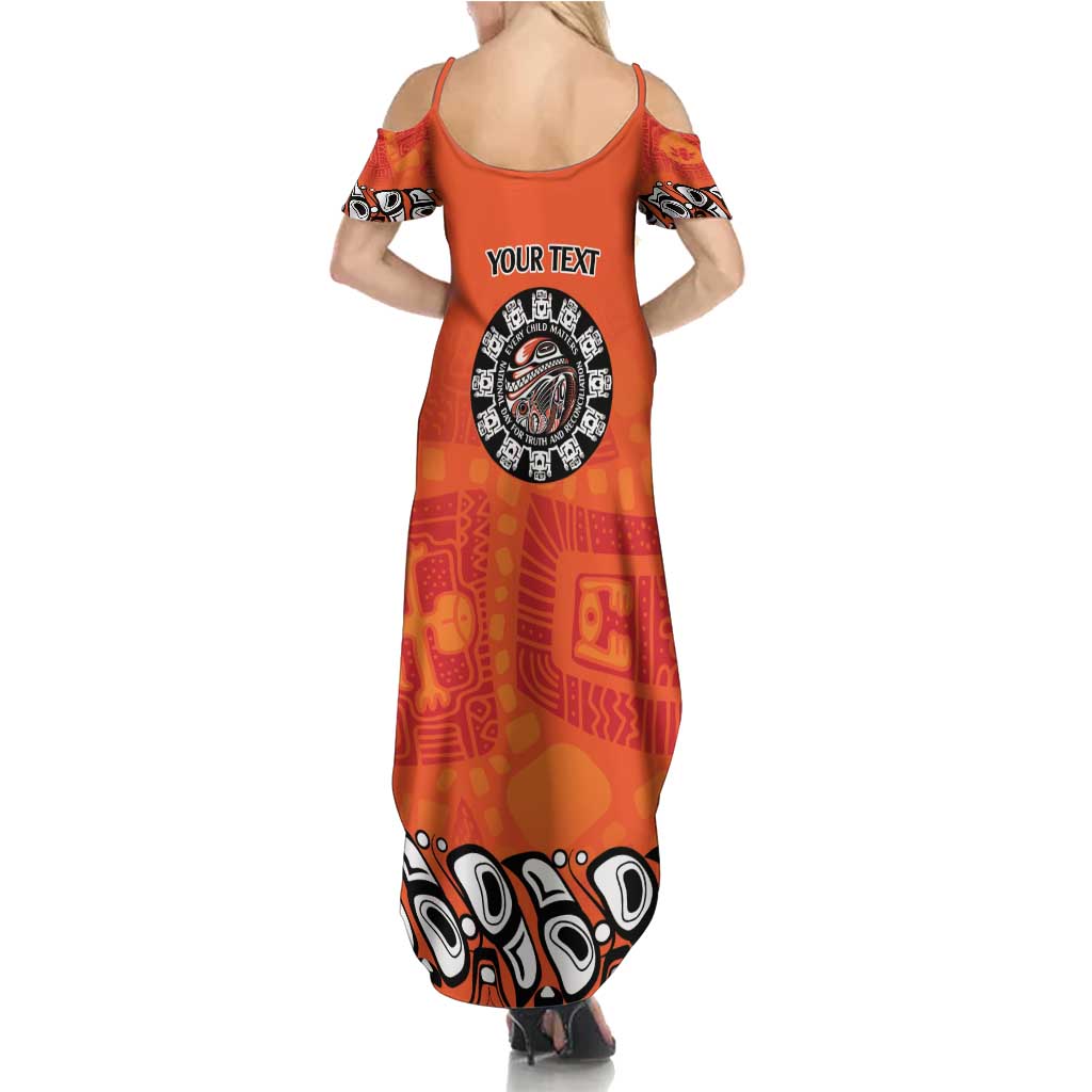 Awareness for Indigenous Orange Day Summer Maxi Dress Haida Spirit Animals - Wonder Print Shop