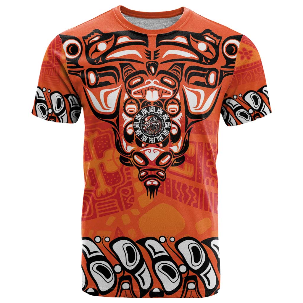Awareness for Indigenous Orange Day T Shirt Haida Spirit Animals - Wonder Print Shop