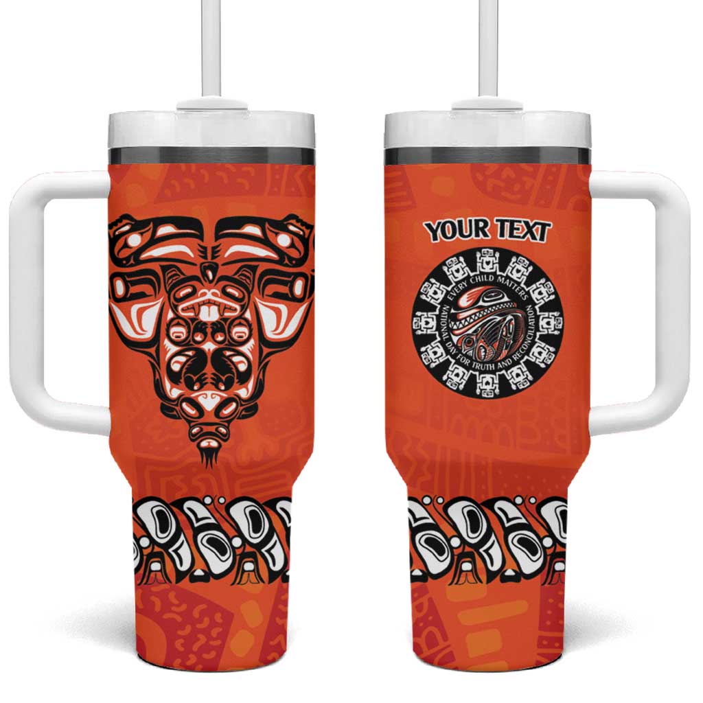 Awareness for Indigenous Orange Day Tumbler With Handle Haida Spirit Animals - Wonder Print Shop
