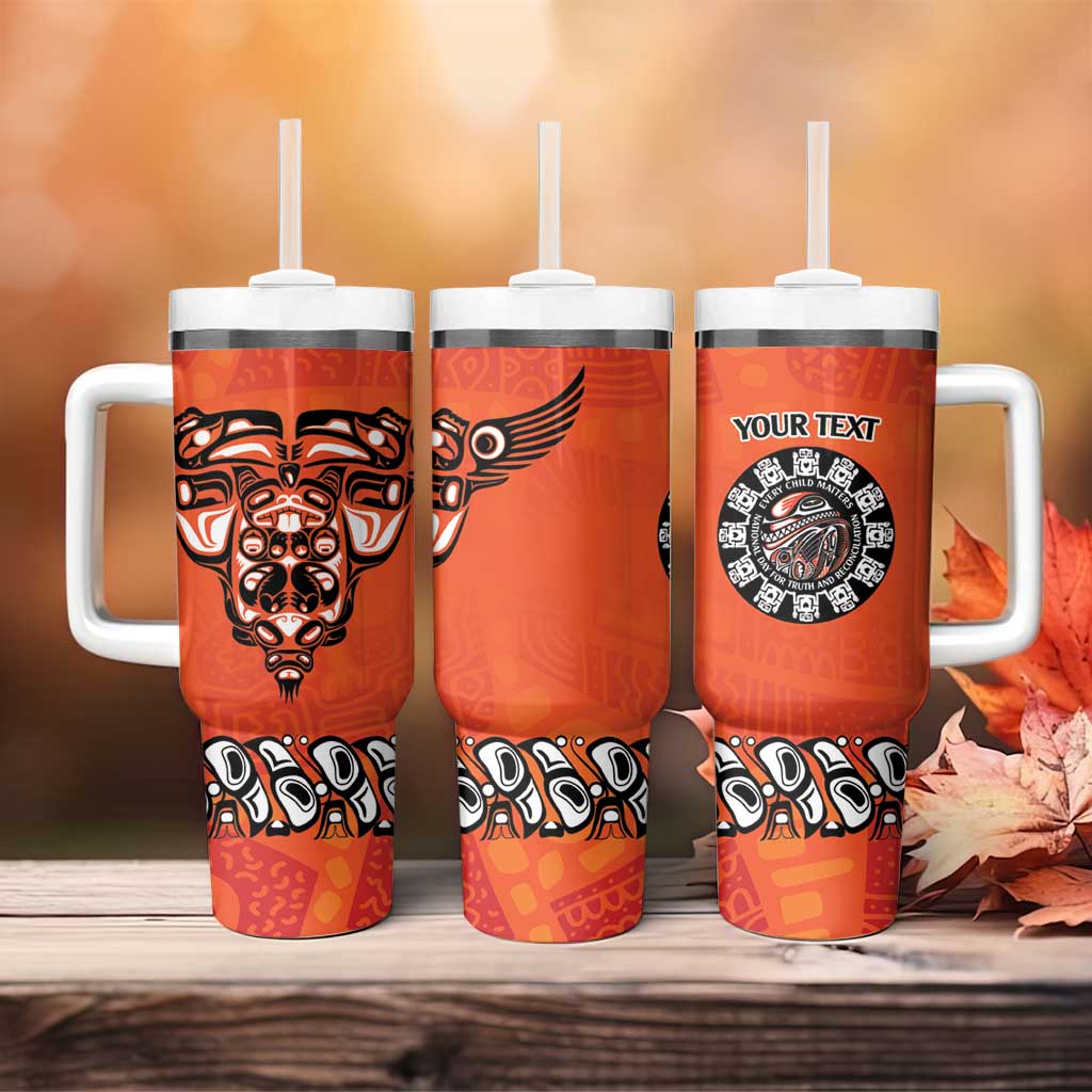 Awareness for Indigenous Orange Day Tumbler With Handle Haida Spirit Animals - Wonder Print Shop