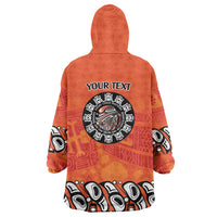Awareness for Indigenous Orange Day Wearable Blanket Hoodie Haida Spirit Animals - Wonder Print Shop