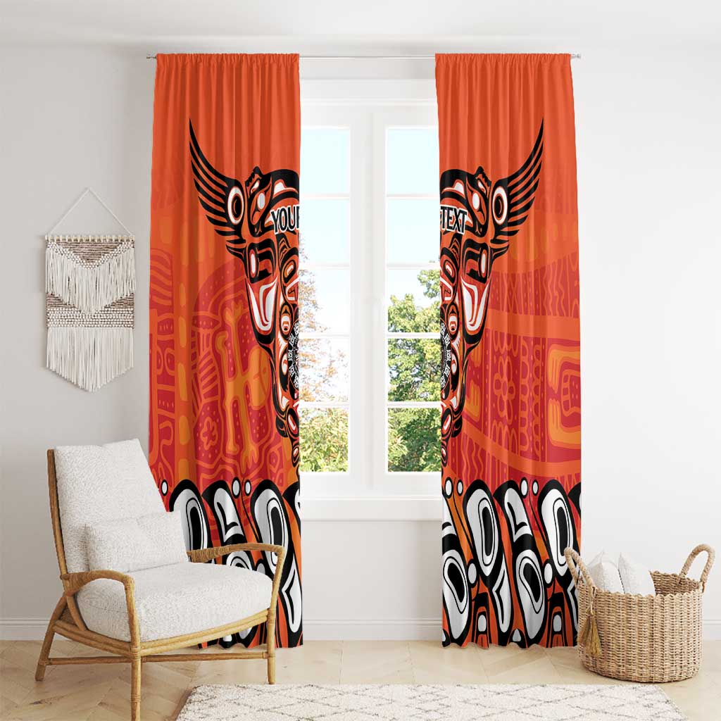 Awareness for Indigenous Orange Day Window Curtain Haida Spirit Animals - Wonder Print Shop