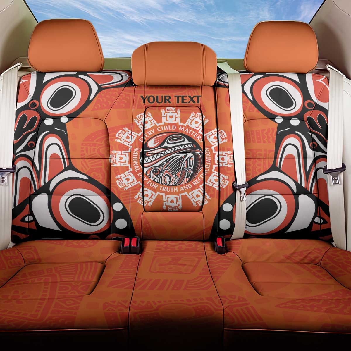 Awareness for Indigenous Orange Day Back Car Seat Cover Kindness and Equality - Wonder Print Shop