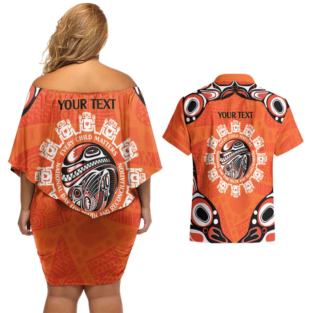 Awareness for Indigenous Orange Day Couples Matching Off Shoulder Short Dress and Hawaiian Shirt Kindness and Equality - Wonder Print Shop