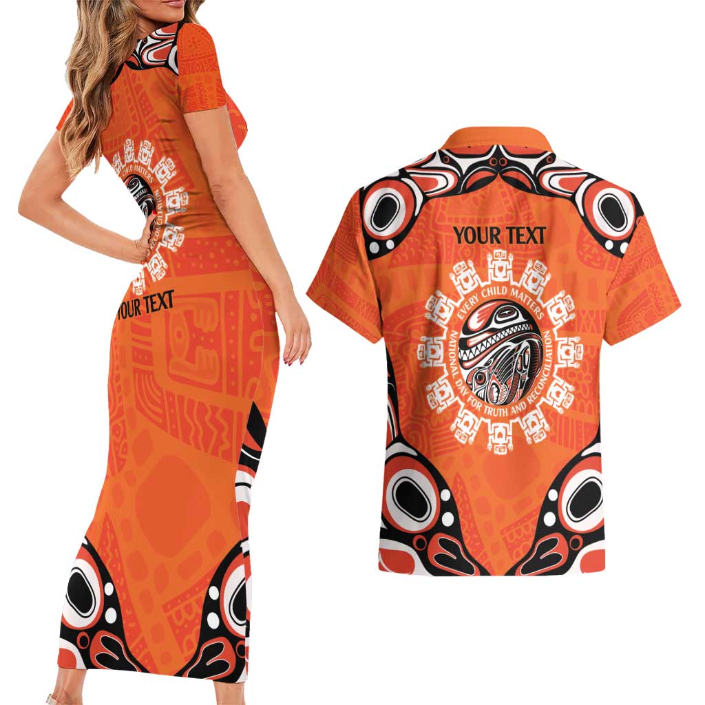 Awareness for Indigenous Orange Day Couples Matching Short Sleeve Bodycon Dress and Hawaiian Shirt Kindness and Equality - Wonder Print Shop