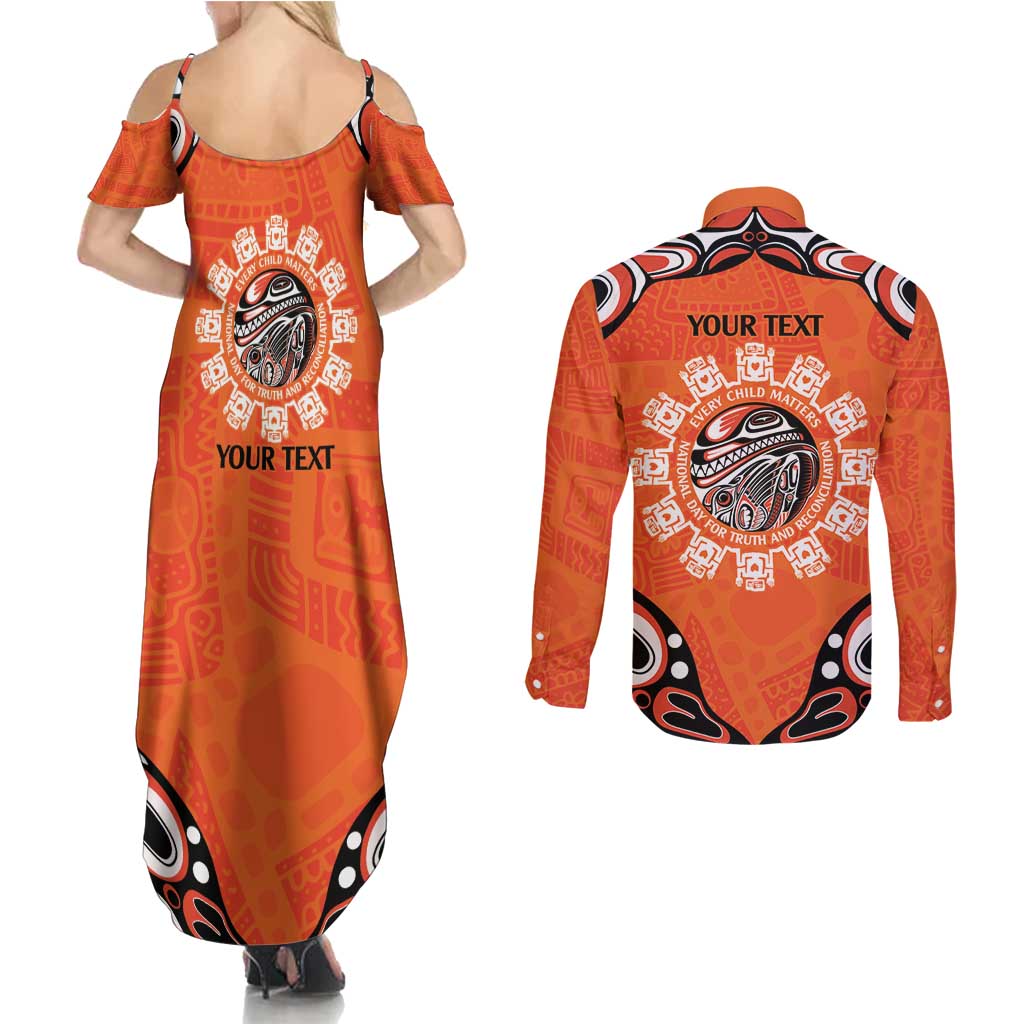 Awareness for Indigenous Orange Day Couples Matching Summer Maxi Dress and Long Sleeve Button Shirt Kindness and Equality - Wonder Print Shop