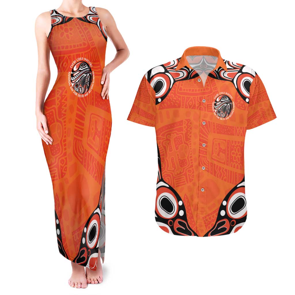 Awareness for Indigenous Orange Day Couples Matching Tank Maxi Dress and Hawaiian Shirt Kindness and Equality - Wonder Print Shop