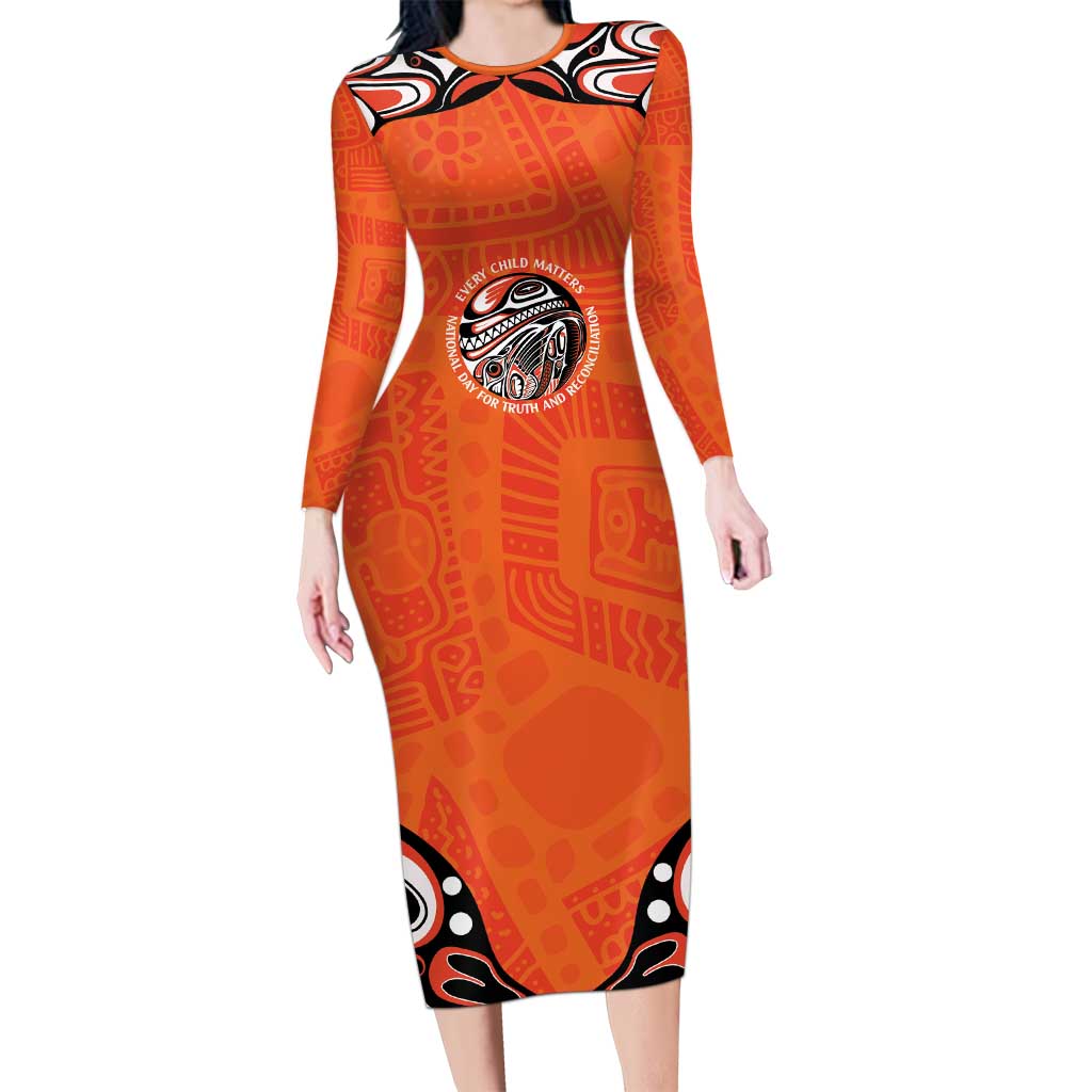 Awareness for Indigenous Orange Day Family Matching Long Sleeve Bodycon Dress and Hawaiian Shirt Kindness and Equality - Wonder Print Shop
