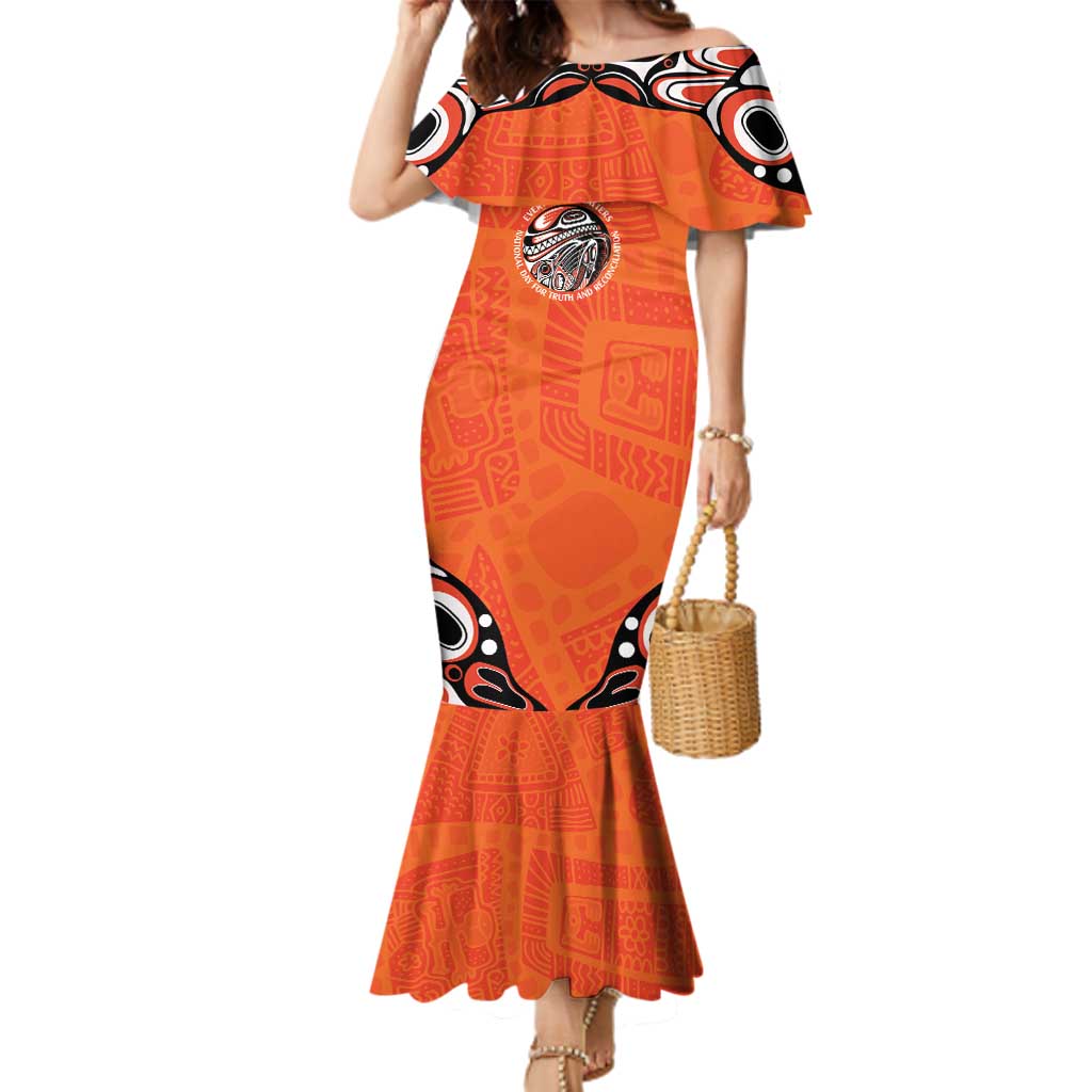 Awareness for Indigenous Orange Day Family Matching Mermaid Dress and Hawaiian Shirt Kindness and Equality - Wonder Print Shop