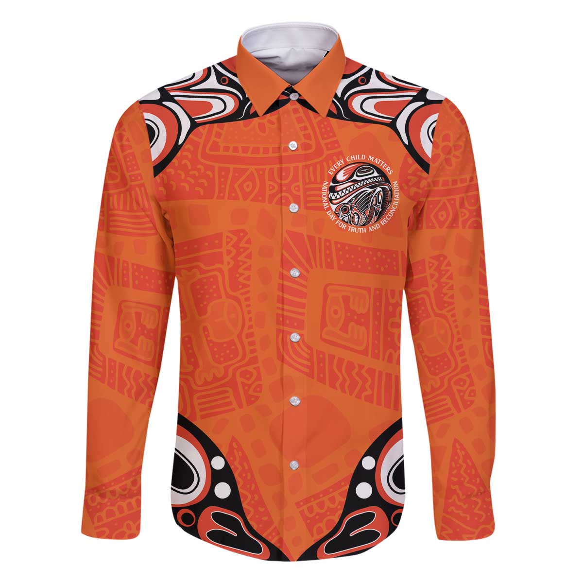 Awareness for Indigenous Orange Day Family Matching Off The Shoulder Long Sleeve Dress and Hawaiian Shirt Kindness and Equality - Wonder Print Shop