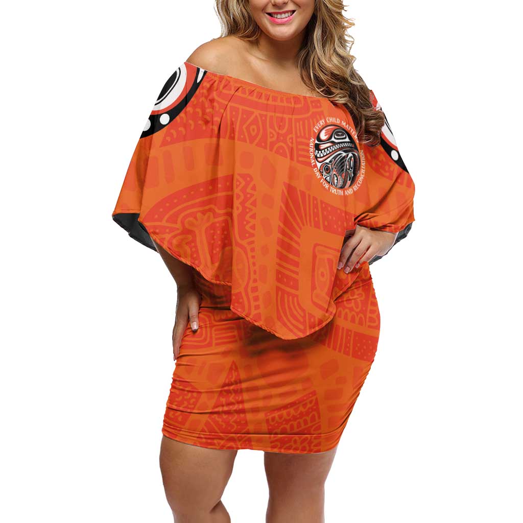 Awareness for Indigenous Orange Day Family Matching Off Shoulder Short Dress and Hawaiian Shirt Kindness and Equality - Wonder Print Shop