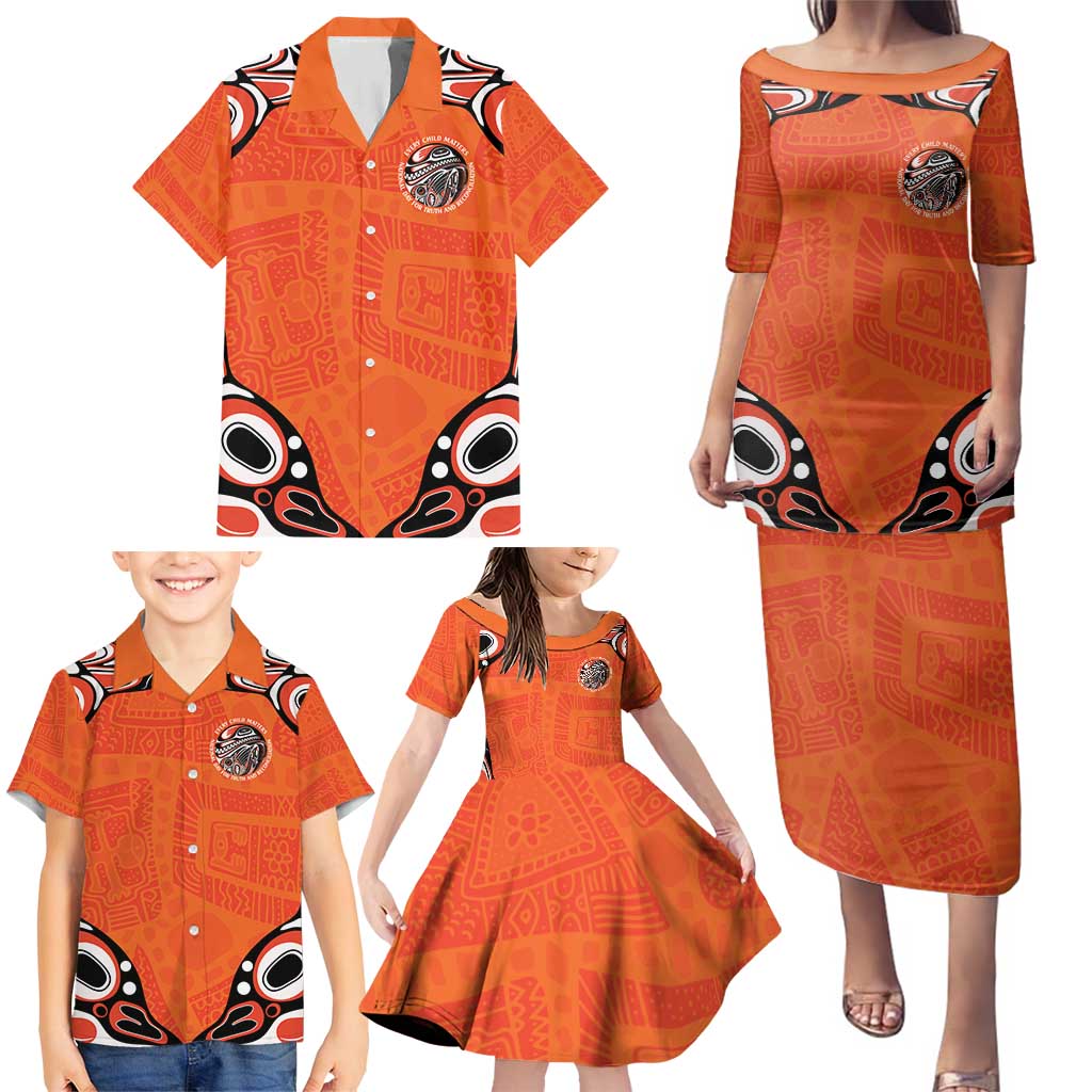 Awareness for Indigenous Orange Day Family Matching Puletasi and Hawaiian Shirt Kindness and Equality - Wonder Print Shop