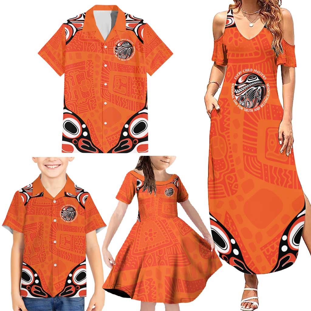 Awareness for Indigenous Orange Day Family Matching Summer Maxi Dress and Hawaiian Shirt Kindness and Equality - Wonder Print Shop