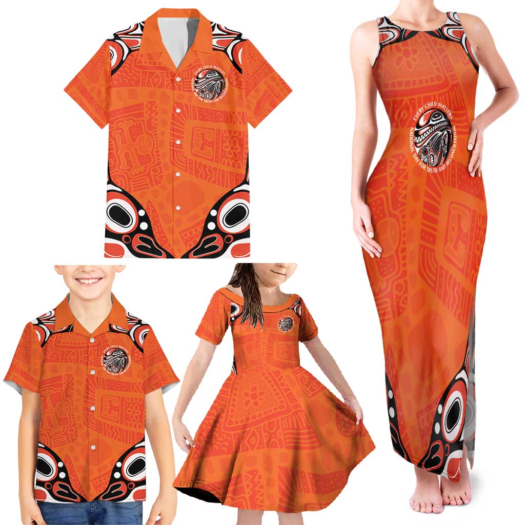 Awareness for Indigenous Orange Day Family Matching Tank Maxi Dress and Hawaiian Shirt Kindness and Equality - Wonder Print Shop