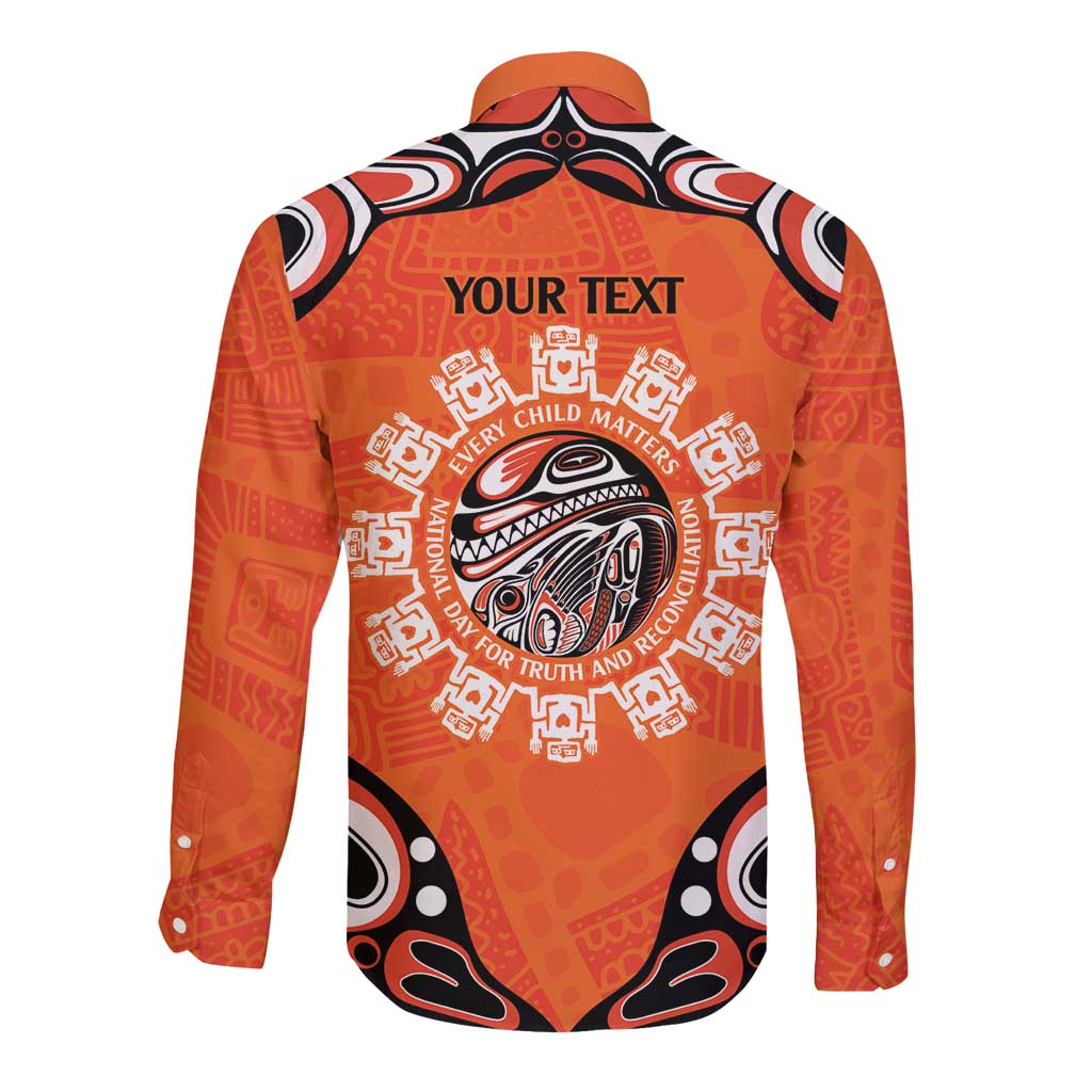 Awareness for Indigenous Orange Day Long Sleeve Button Shirt Kindness and Equality - Wonder Print Shop