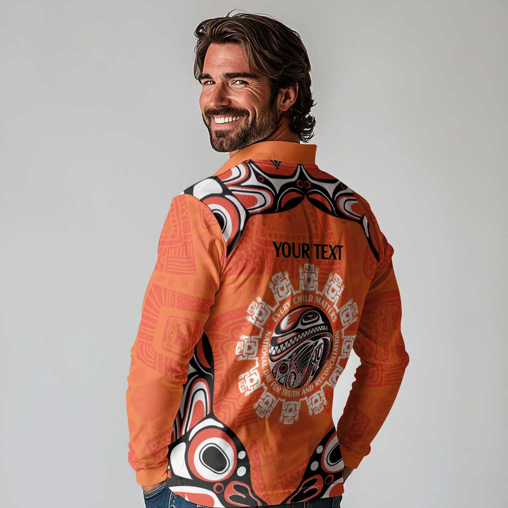 Awareness for Indigenous Orange Day Long Sleeve Polo Shirt Kindness and Equality - Wonder Print Shop