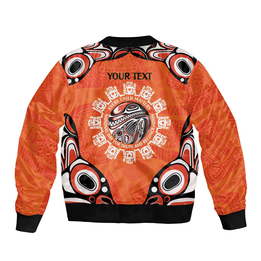 Awareness for Indigenous Orange Day Sleeve Zip Bomber Jacket Kindness and Equality - Wonder Print Shop