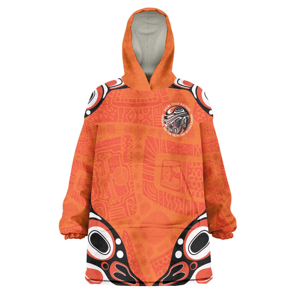 Awareness for Indigenous Orange Day Wearable Blanket Hoodie Kindness and Equality - Wonder Print Shop