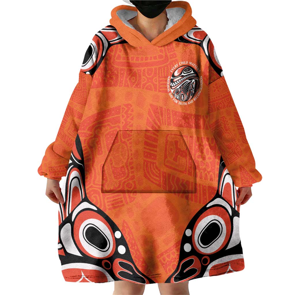 Awareness for Indigenous Orange Day Wearable Blanket Hoodie Kindness and Equality - Wonder Print Shop