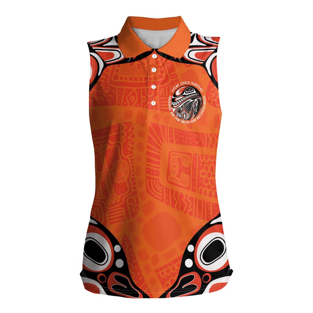 Awareness for Indigenous Orange Day Women Sleeveless Polo Shirt Kindness and Equality - Wonder Print Shop