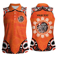 Awareness for Indigenous Orange Day Women Sleeveless Polo Shirt Kindness and Equality - Wonder Print Shop