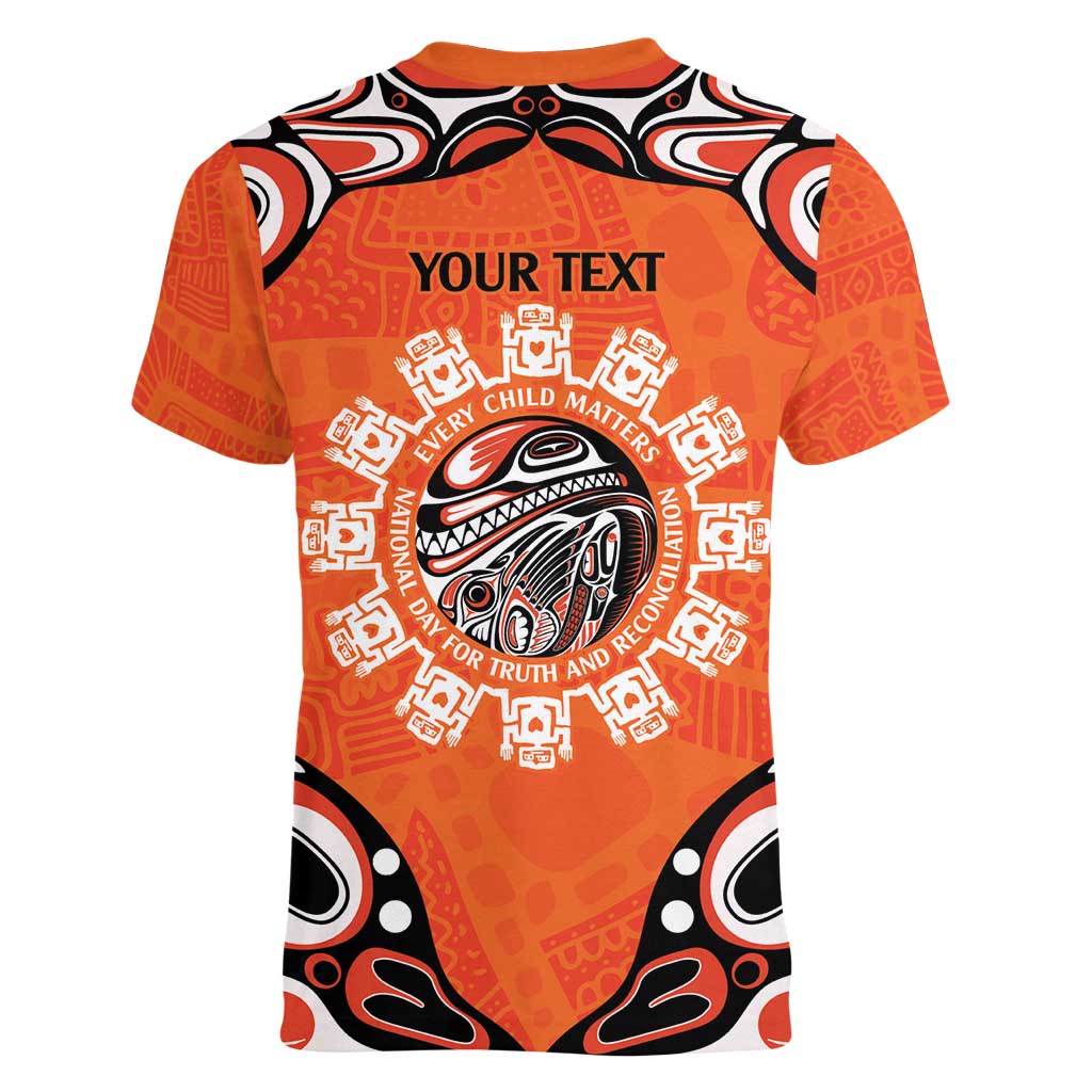 Awareness for Indigenous Orange Day Women V-Neck T-Shirt Kindness and Equality - Wonder Print Shop