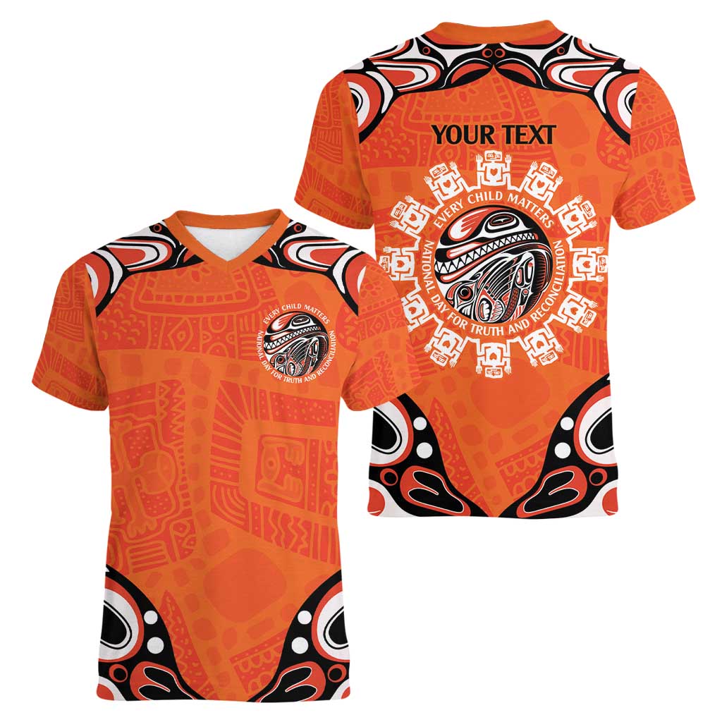 Awareness for Indigenous Orange Day Women V-Neck T-Shirt Kindness and Equality - Wonder Print Shop