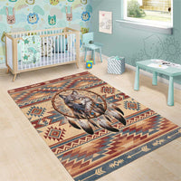 Indigenous Peoples Day Area Rug Native American Dream Catcher Wolf Tribal-inspired - Wonder Print Shop