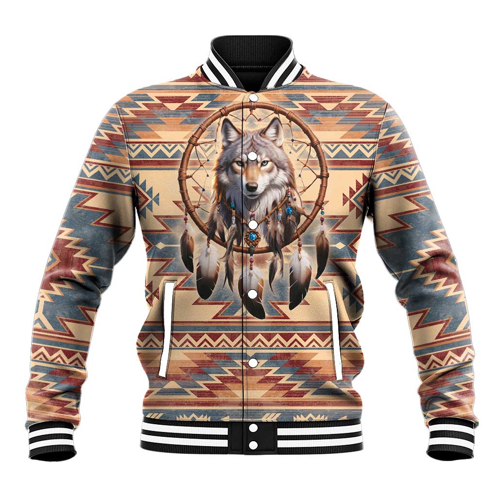 Indigenous Peoples Day Baseball Jacket Native American Dream Catcher Wolf Tribal-inspired - Wonder Print Shop