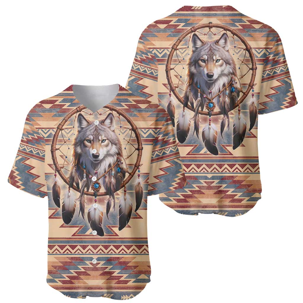 Indigenous Peoples Day Baseball Jersey Native American Dream Catcher Wolf Tribal-inspired - Wonder Print Shop