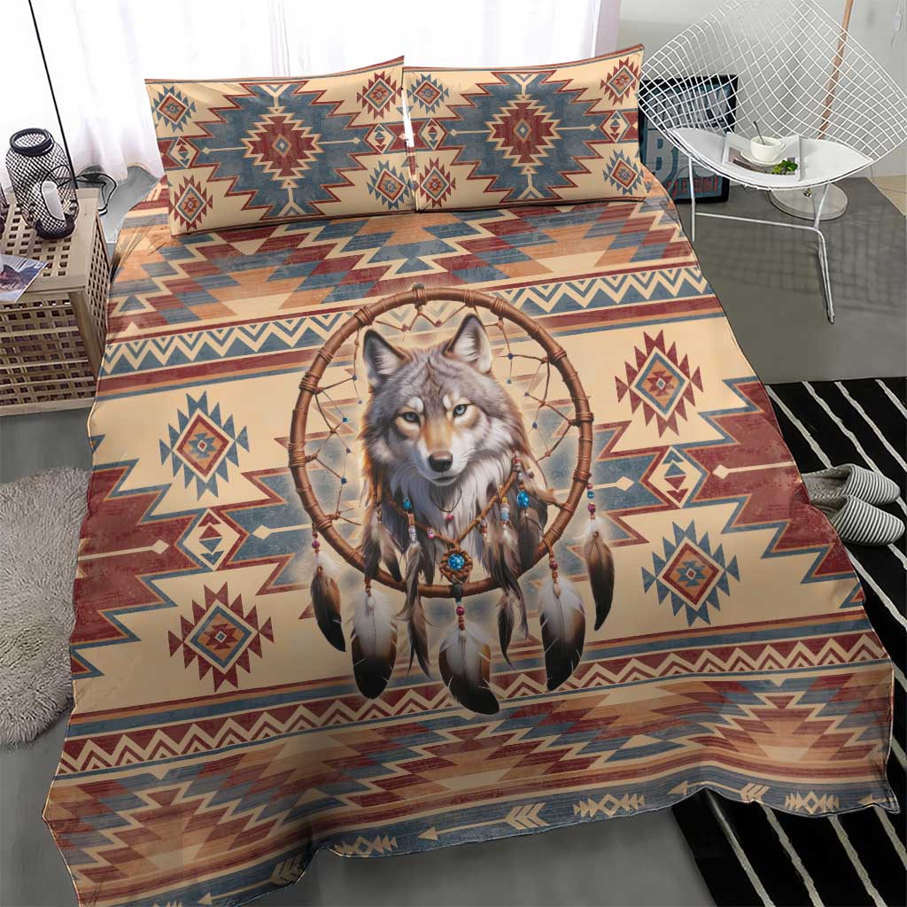 Indigenous Peoples Day Bedding Set Native American Dream Catcher Wolf Tribal-inspired - Wonder Print Shop
