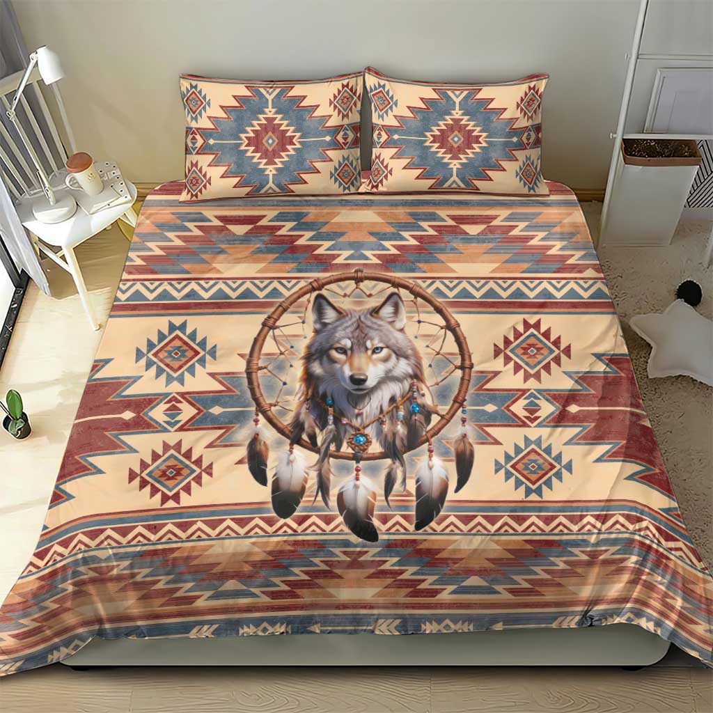 Indigenous Peoples Day Bedding Set Native American Dream Catcher Wolf Tribal-inspired - Wonder Print Shop