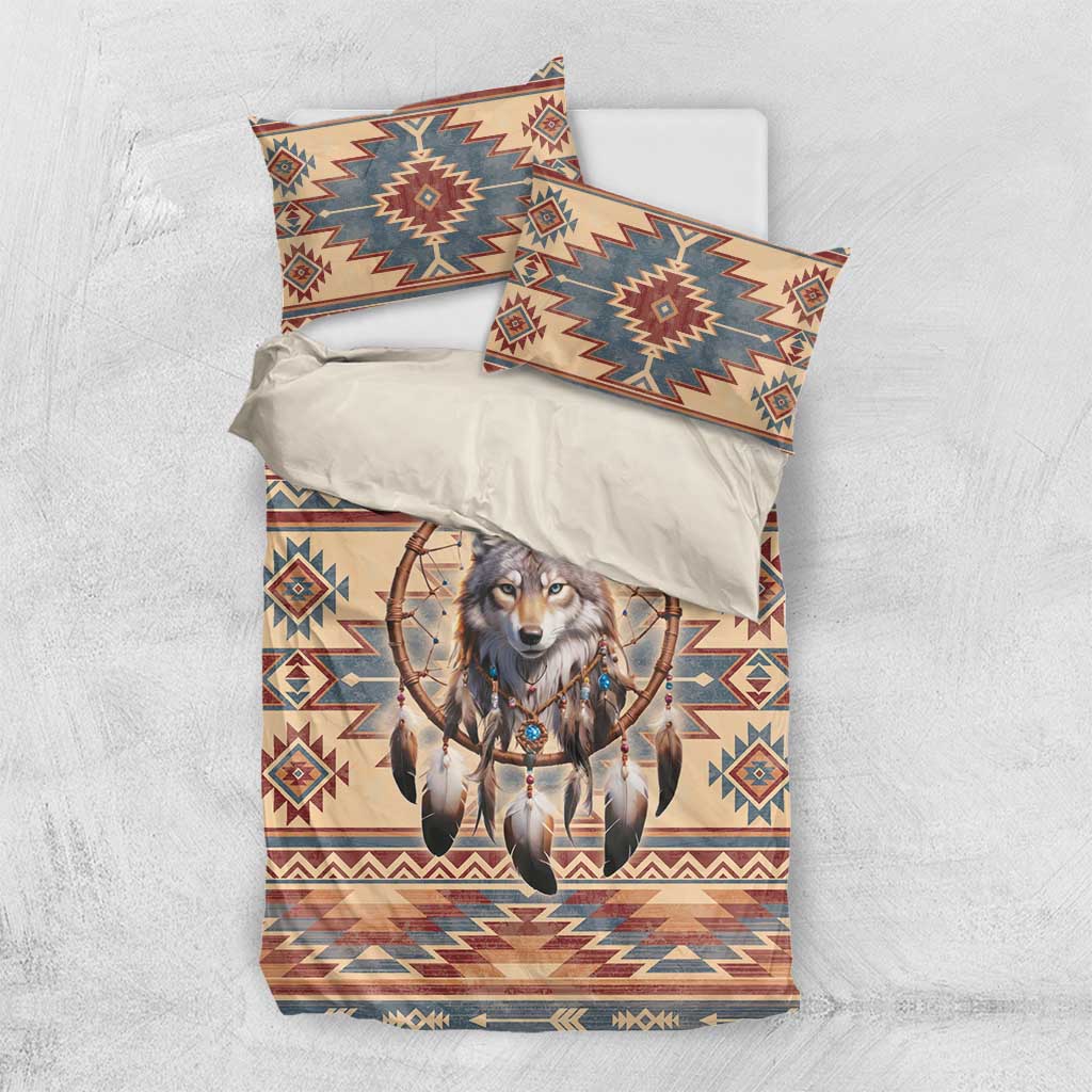Indigenous Peoples Day Bedding Set Native American Dream Catcher Wolf Tribal-inspired - Wonder Print Shop