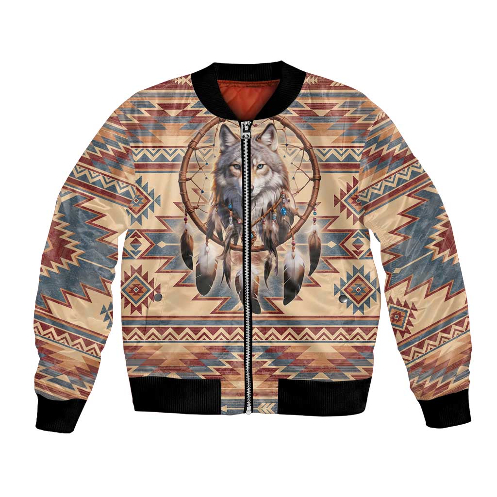 Indigenous Peoples Day Bomber Jacket Native American Dream Catcher Wolf Tribal-inspired - Wonder Print Shop