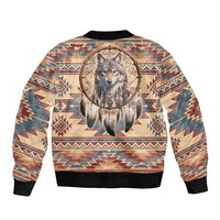 Indigenous Peoples Day Bomber Jacket Native American Dream Catcher Wolf Tribal-inspired - Wonder Print Shop