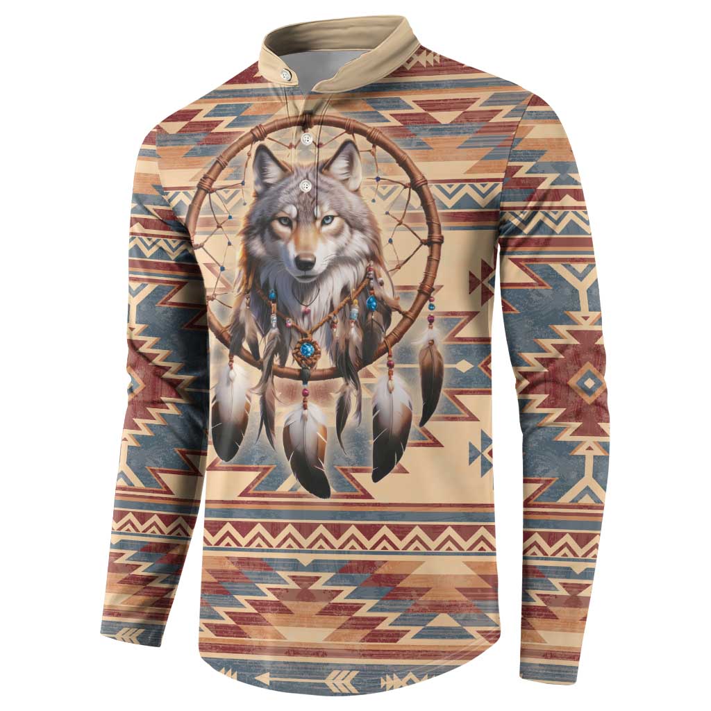 Indigenous Peoples Day Button Sweatshirt Native American Dream Catcher Wolf Tribal-inspired - Wonder Print Shop