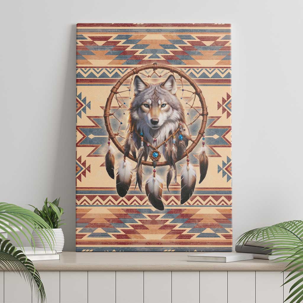 Indigenous Peoples Day Canvas Wall Art Native American Dream Catcher Wolf Tribal-inspired - Wonder Print Shop
