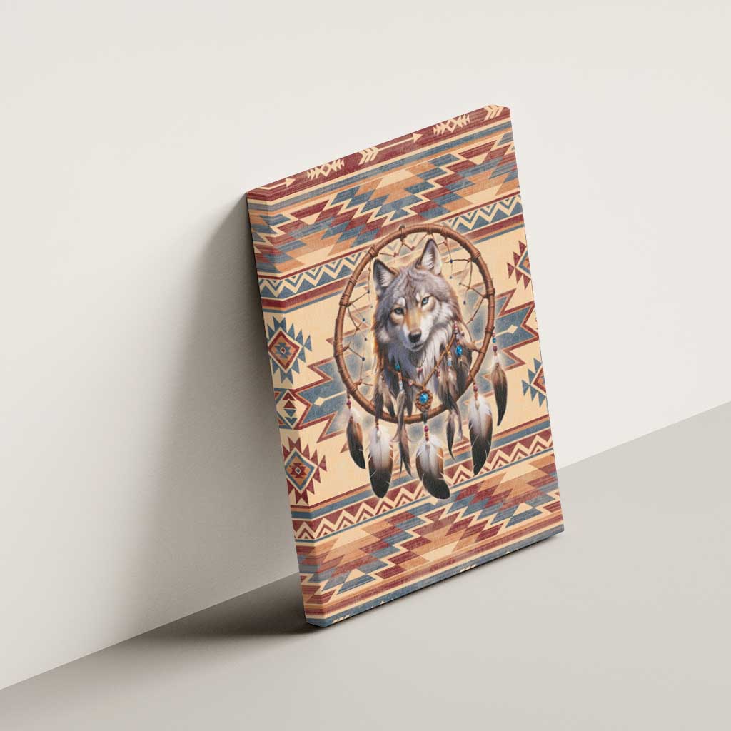Indigenous Peoples Day Canvas Wall Art Native American Dream Catcher Wolf Tribal-inspired - Wonder Print Shop