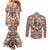 Indigenous Peoples Day Couples Matching Mermaid Dress and Long Sleeve Button Shirt Native American Dream Catcher Wolf Tribal-inspired - Wonder Print Shop