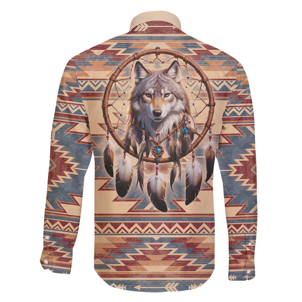 Indigenous Peoples Day Family Matching Long Sleeve Bodycon Dress and Hawaiian Shirt Native American Dream Catcher Wolf Tribal-inspired - Wonder Print Shop