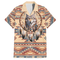 Indigenous Peoples Day Family Matching Off The Shoulder Long Sleeve Dress and Hawaiian Shirt Native American Dream Catcher Wolf Tribal-inspired - Wonder Print Shop