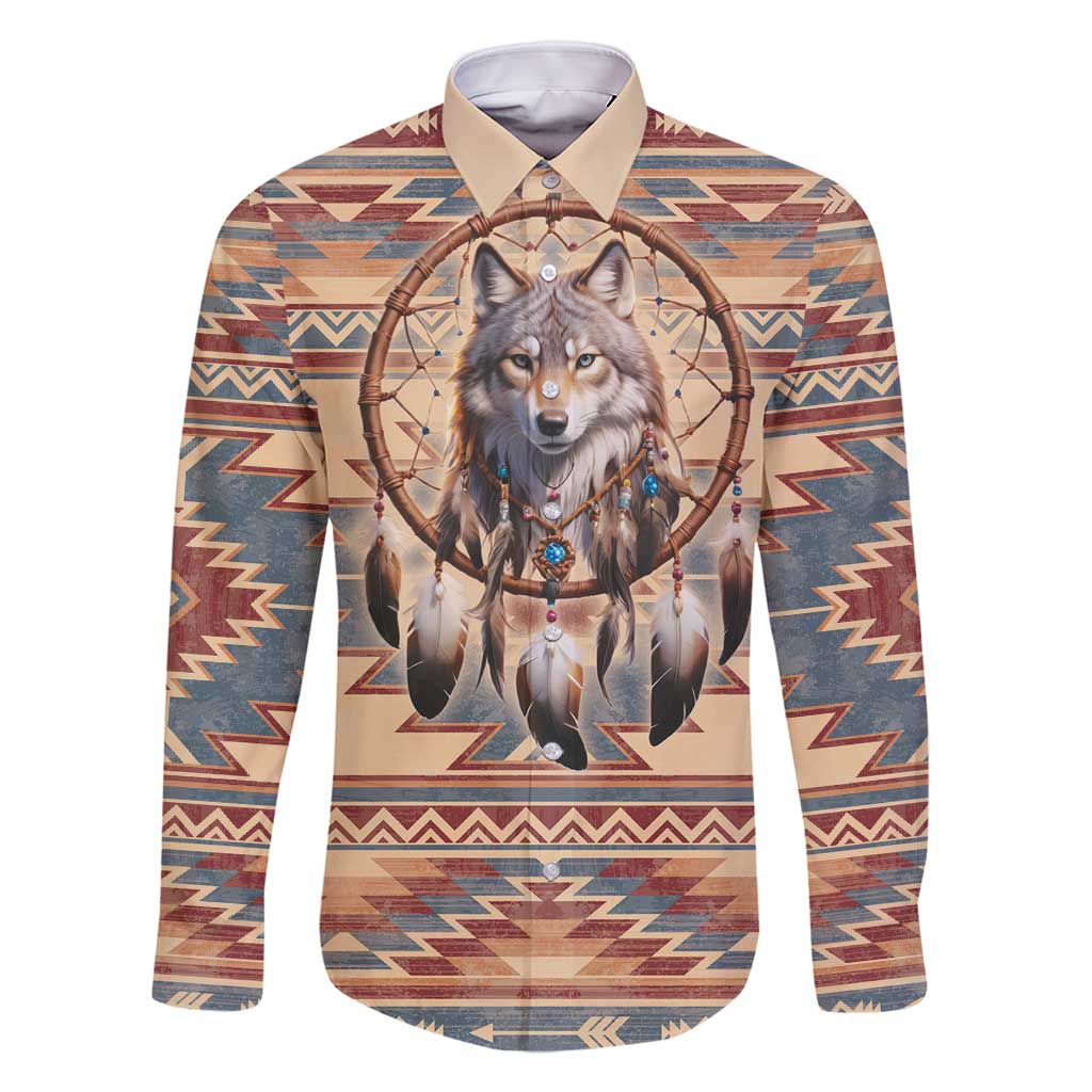 Indigenous Peoples Day Family Matching Off Shoulder Short Dress and Hawaiian Shirt Native American Dream Catcher Wolf Tribal-inspired - Wonder Print Shop